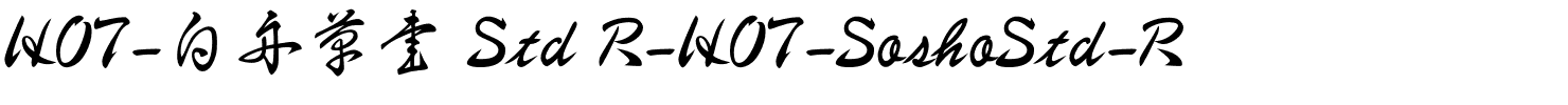 HOT-白舟草書 Std R-HOT-SoshoStd-R.otf