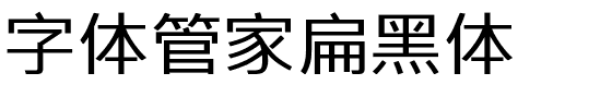字体管家扁黑体.ttf
