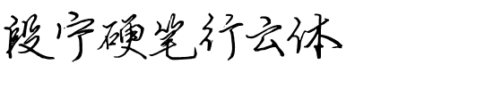 段宁硬笔行云体.ttf