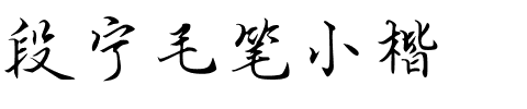 段宁毛笔小楷.ttf