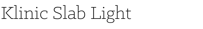 Klinic Slab Light.otf