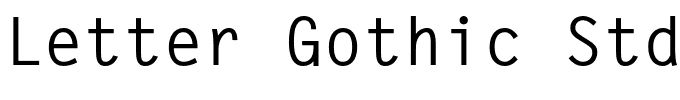 Letter Gothic Std.otf