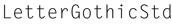 LetterGothicStd.otf