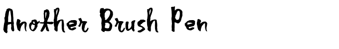 Another Brush Pen.ttf
