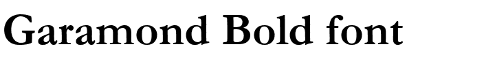 Garamond Bold font