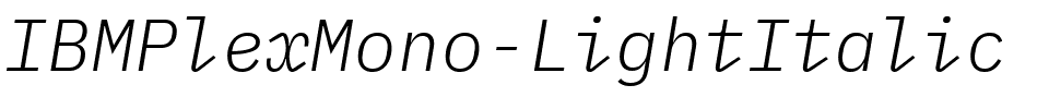 IBMPlexMono-LightItalic.ttf