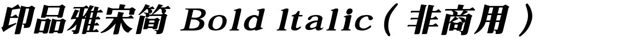 印品雅宋简 Bold ltalic（非商用）.ttf