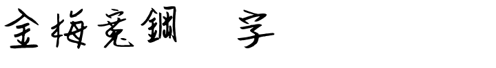 金梅寬鋼笔字国际码.ttf