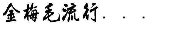 金梅毛流行国际码.ttf