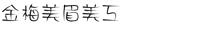 金梅美眉美工国际码.ttf
