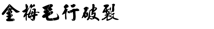 金梅毛行破裂国际码.ttf
