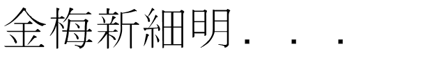 金梅新細明国际码.ttf