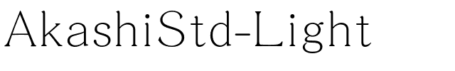 AkashiStd-Light.otf