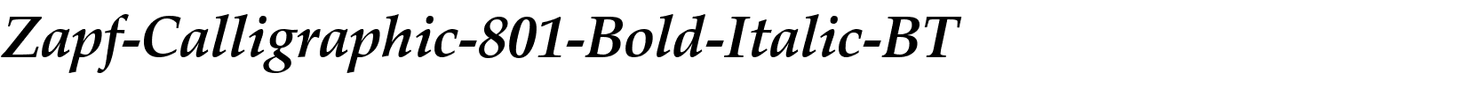 Zapf-Calligraphic-801-Bold-Italic-BT