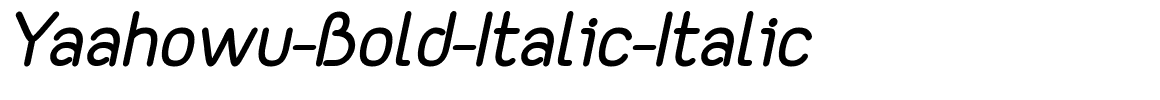 Yaahowu-Bold-Italic-Italic
