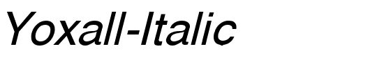Yoxall-Italic