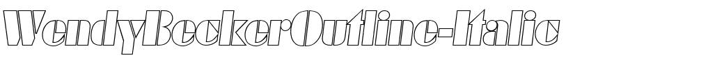 WendyBeckerOutline-Italic.ttf