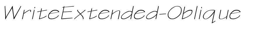 WriteExtended-Oblique.ttf