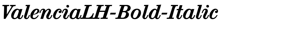 ValenciaLH-Bold-Italic