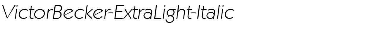 VictorBecker-ExtraLight-Italic.ttf