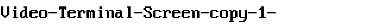 Video-Terminal-Screen-copy-1-.ttf