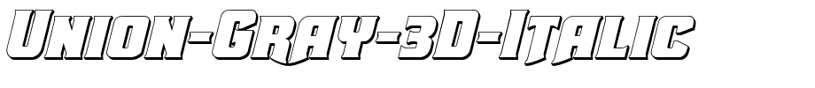 Union-Gray-3D-Italic