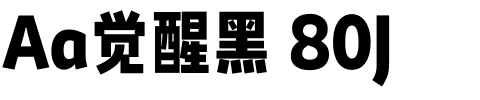 Aa觉醒黑 80J.ttf