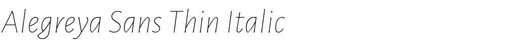 Alegreya Sans Thin Italic