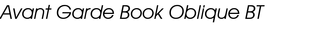 Avant Garde Book Oblique BT.ttf