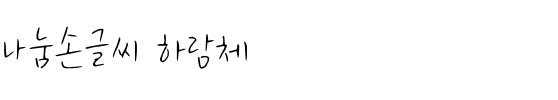 나눔손글씨 하람체.ttf