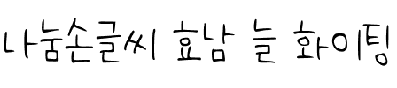 나눔손글씨 효남 늘 화이팅.ttf
