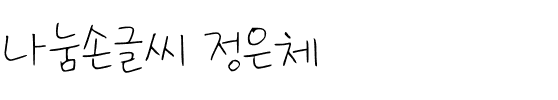 나눔손글씨 정은체.ttf