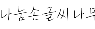 나눔손글씨 나무정원.ttf