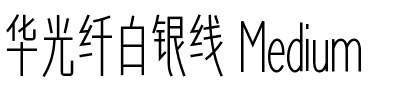 华光纤白银线 Medium.ttf