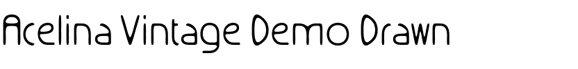 Acelina Vintage Demo Drawn.otf
