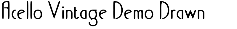 Acello Vintage Demo Drawn.otf