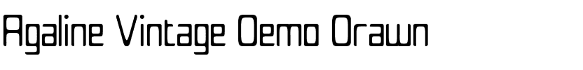 Agaline Vintage Demo Drawn.otf