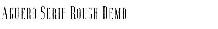 Aguero Serif Rough Demo.otf