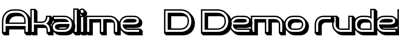 Akalime 3D Demo rudeRight.otf