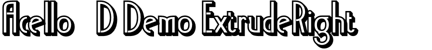 Acello 3D Demo ExtrudeRight.otf