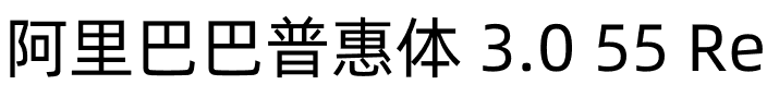 阿里巴巴普惠体 3.0 55 Regular.otf