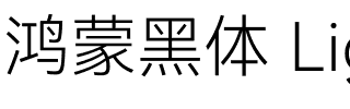 鸿蒙黑体 Light.ttf