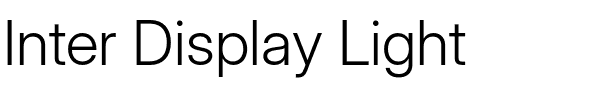 Inter Display Light.otf