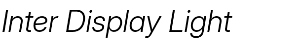 Inter Display Light.otf