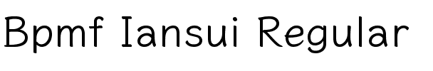 Bpmf Iansui Regular注音芫荽.ttf
