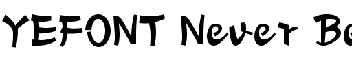 YEFONT Never Beg.ttf