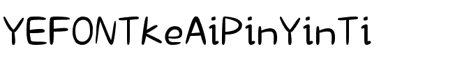 YEFONTKeAiPinYinTi 標準.ttf