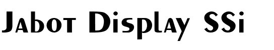 Jabot Display SSi.ttf