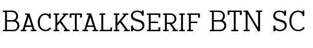 BacktalkSerif BTN SC.ttf