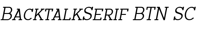 BacktalkSerif BTN SC.ttf
